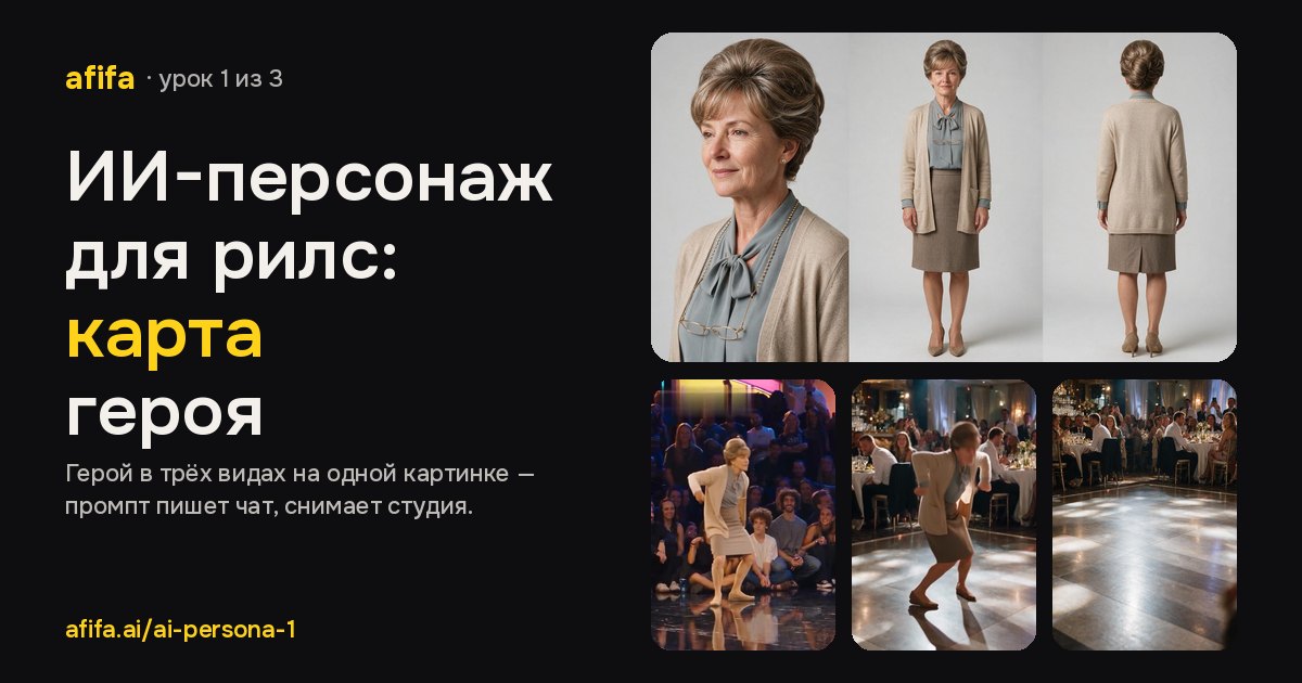 Курс «ИИ-персонаж в видео»: карта героя, повтор танца, новое место