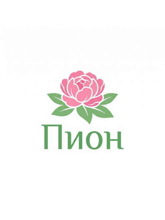 Логотип цветочной лавки «Пион»