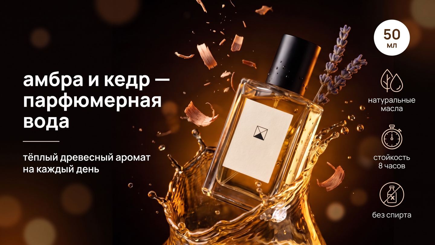 Инфографика товара: заголовок, выноски и характеристики на русском