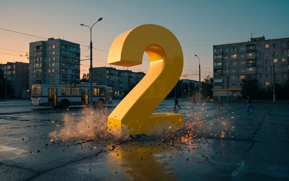 Nano Banana 2: гигантская двойка на площади