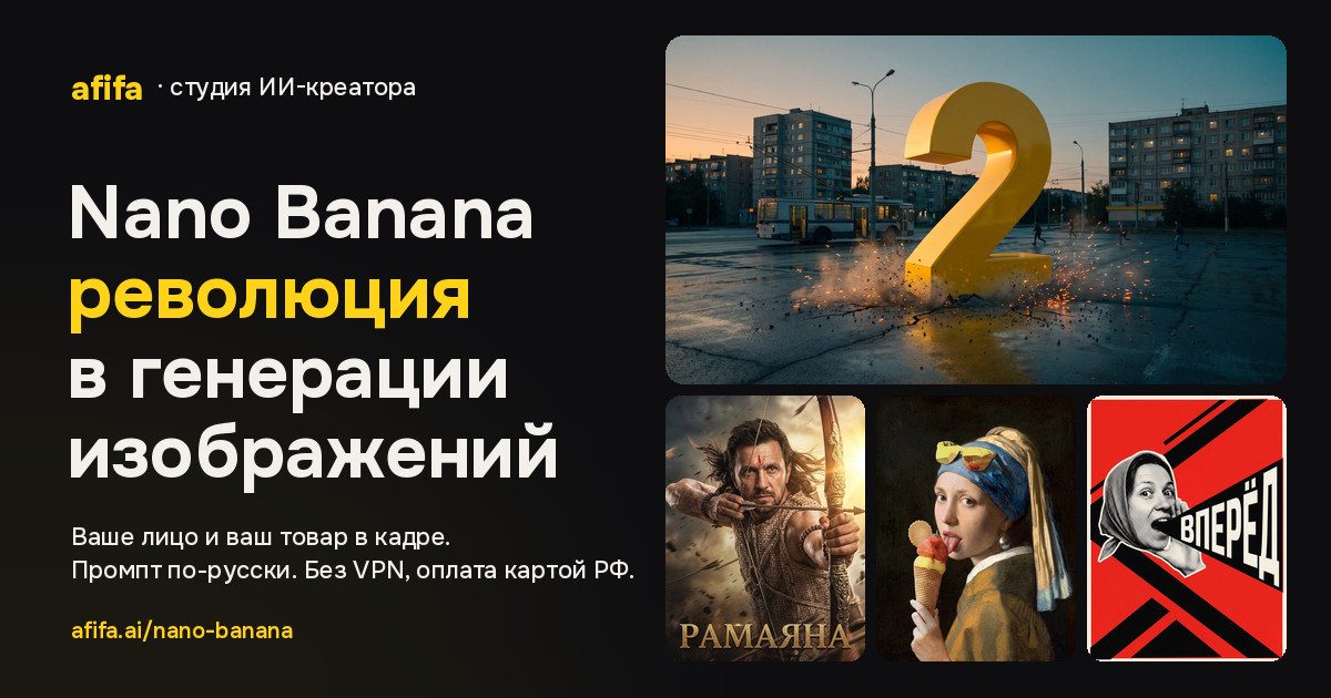 Nano Banana — нейросеть для работы по вашим фото