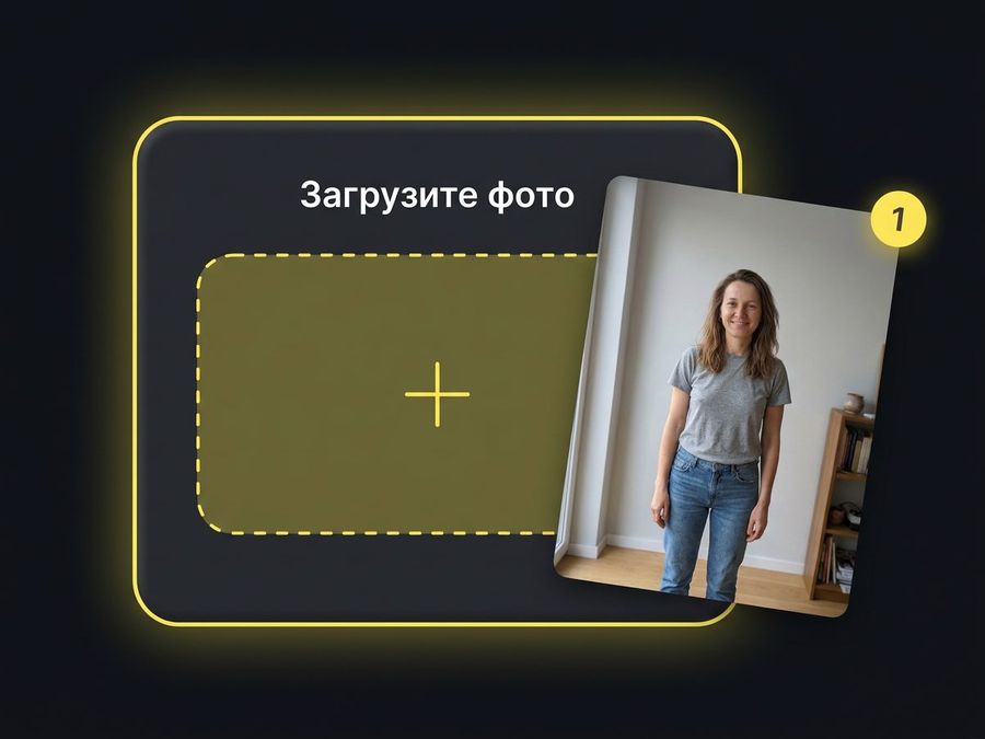 Шаг 1: загрузите фото — панель загрузки снимков