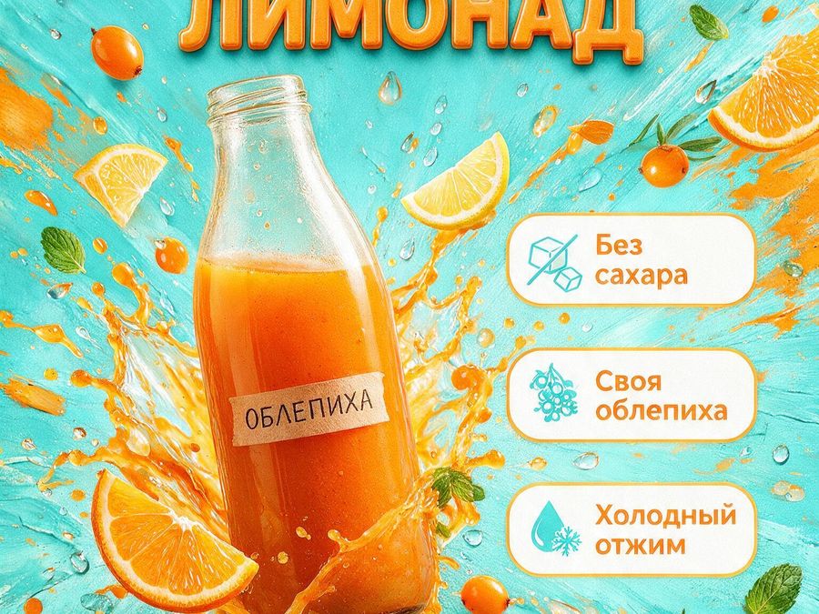 Яркая реклама лимонада